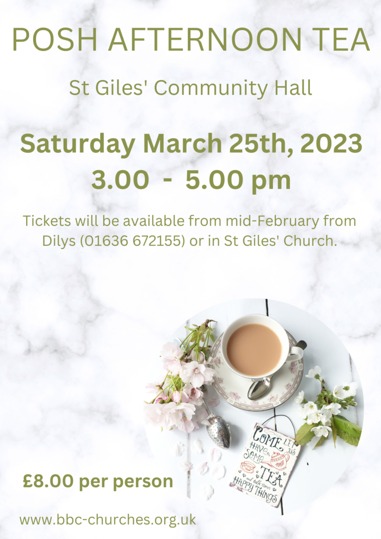 Posh Afternoon Tea – B.B.C. Churches